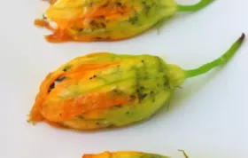 Delicious Oven Roasted Stuffed Squash Blossoms Recipe