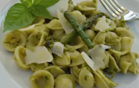 Delicious Pasta with Homemade Asparagus Pesto Recipe