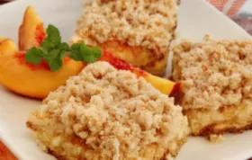 Delicious Peach Cobbler Cheesecake Bars