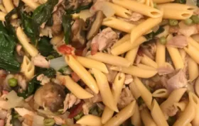 Delicious Penne Pasta with Pancetta, Tuna, and White Wine