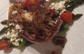 Delicious Pork Chops with Fresh Tomato, Onion, Garlic, and Feta
