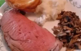 Delicious Prime Rib au Jus with Fluffy Yorkshire Pudding