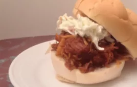 Delicious Pulled Pork BBQ Sandwich