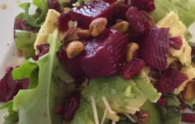 Delicious Roasted Beet, Avocado, and Pistachio Salad Recipe