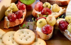 Delicious Roasted Grape Crostini with Fresh Herbs