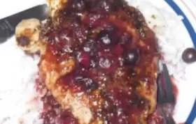 Delicious Rosemary Chicken with Tangy Blueberry Sauce Recipe