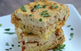 Delicious savory cheesecake with sun-dried tomatoes