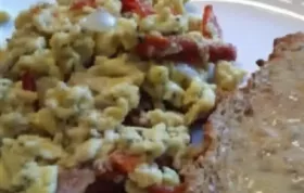 Delicious Scrambled Eggs with a Sun-Dried Tomato Twist