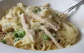 Delicious Smoked Turkey and Spring Pea Fettuccine Recipe