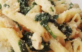 Delicious Spinach and Grilled Chicken Penne Pasta