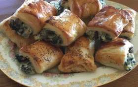 Delicious Spinach Rolls with Flaky Puff Pastry