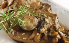 Delicious Veal Chop with Portabello Mushrooms