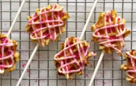 Delightful Mini Waffle Pops with Colorful Candy Sprinkles