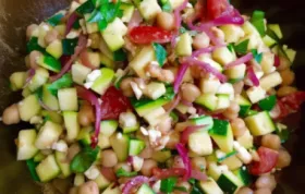 Easy and Refreshing Mediterranean Zucchini and Chickpea Salad