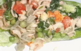 Easy Salmon Brown Rice Pasta Salad