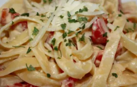 Fettuccine with Sweet Pepper and Cayenne Sauce