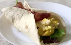 Goat Cheese, Bacon, and Scrambled Egg Brunch Wrap