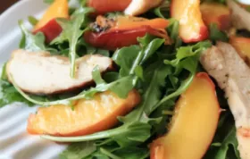 Grilled Chicken, Peach, and Arugula Salad - A Refreshing Summer Delight