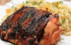 Grilled Chicken Thighs with Mango-Ancho Sauce