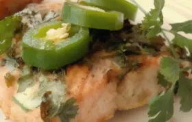 Grilled Salmon with Cilantro Sauce