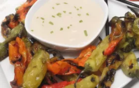 Grilled Shishito Peppers with Soy Aioli