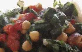 Healthy and Delicious Swiss Chard with Garbanzo Beans and Fresh Tomatoes Recipe