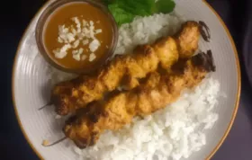 Healthy and Flavorful Air Fryer Chicken Satay with Delicious Dipping Sauce