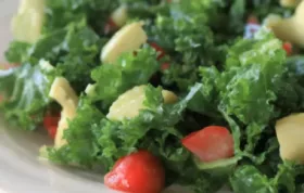 Healthy Kale Salad with Creamy Avocado Dressing