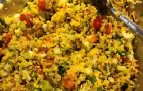 Healthy Vegetarian Curry Couscous and Quinoa Pilaf Recipe