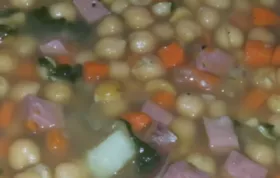 Hearty and comforting Ham and Chickpea Slow Cooker Soup