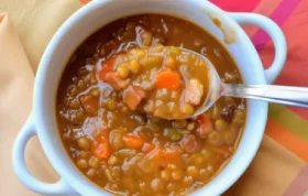 Hearty and comforting Instant Pot Lentil and Ham Soup