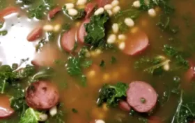 Hearty White Bean, Kale, and Kielbasa Soup Recipe