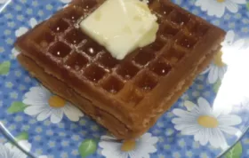 Homemade Spelt Waffles with Fresh Blueberry Compote Recipe