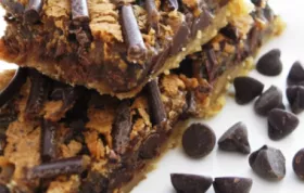 Indulge in the decadence of these chocolate chip dream bars