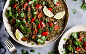 Instant Pot Warm Lentil Salad with Dijon Vinaigrette - A Healthy and Flavorful Dish