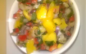 Juicy mango chunks tossed with spicy jalapenos and tangy lime juice make a perfect relish