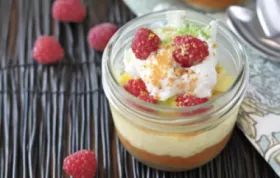 Key Lime and Raspberry Pies in Jars