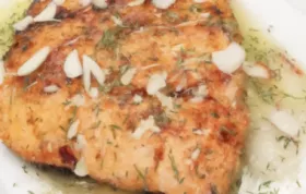 Lemon Dill Salmon with Garlic White Wine and Butter Sauce