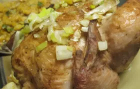 Lemon-Leek Roasted Cornish Hens