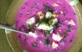 Lithuanian Saltibarsciai Cold Beet Soup