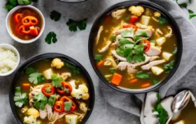 Low Carb Spicy Turkey Soup with Cauliflower Rice