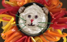 Make snack time fun with this adorable Lion Veggie Tray!