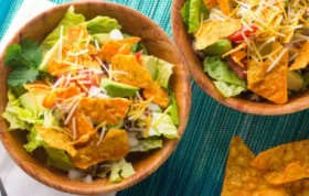 Nacho Salad with Tortilla Chip Dippers