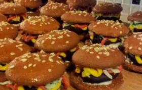 No-Bake Deluxe Hamburger Cookies