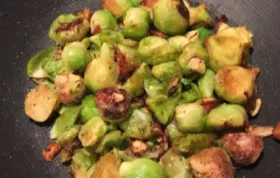 Pan-Fried Brussels Sprouts with Bacon