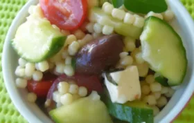 Pasta Pearls and Olive Salad