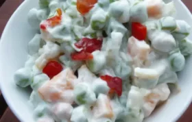 Pea Salad with Pimentos and Cheese