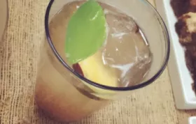 Peach Basil Bourbon Smash Cocktail Recipe