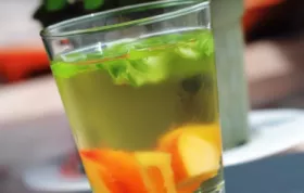 Peach Basil White Sangria Recipe