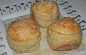 Peach Beehives with Hard Sauce